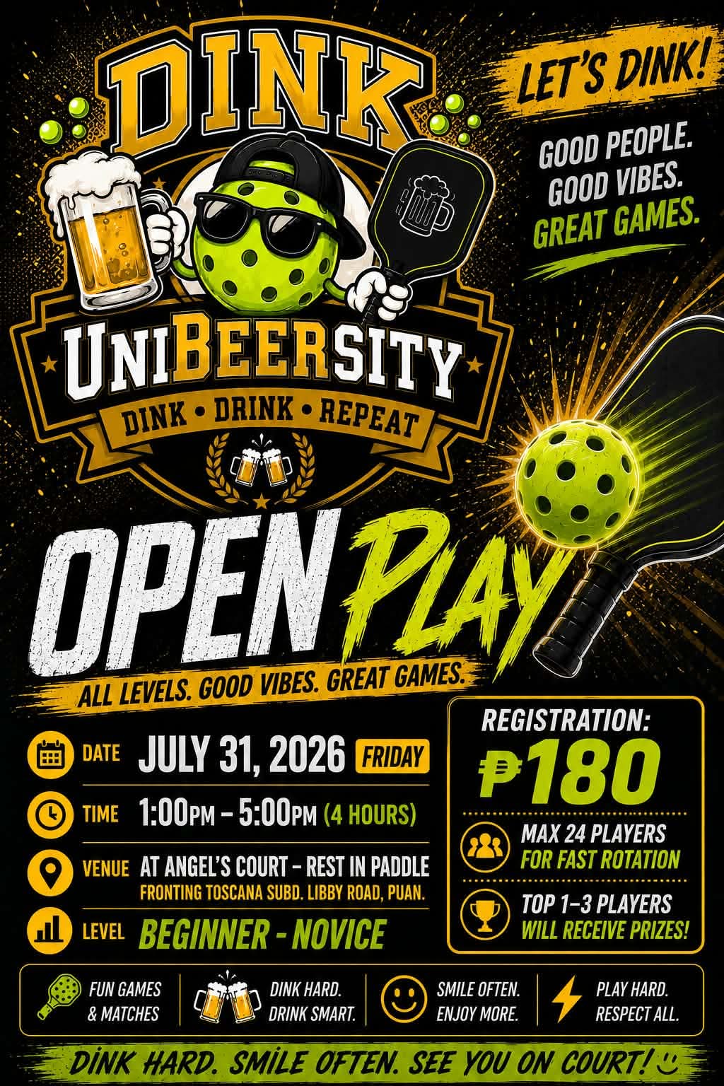 Dink Unibeersity 1st Shot!